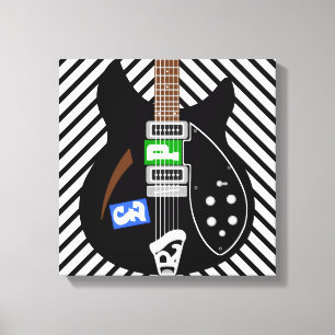Mod Pop Art Gitarre Leinwanddruck