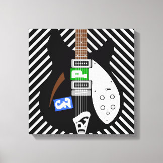 Mod Pop Art Gitarre Leinwanddruck