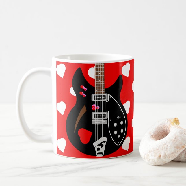 Mod Pop Art Liebe Herzlich Willkommen Kaffeetasse (Mit Donut)