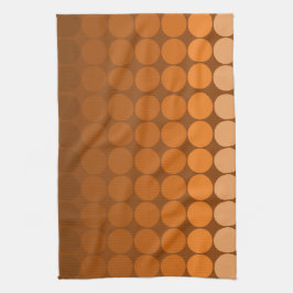 Mod-Pop-Kreise in orange bis braun Geschirrtuch