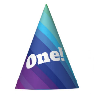 Mod Rainbow Colorful 1. Geburtstag Party Partyhütchen