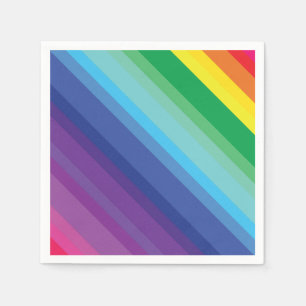 Mod Rainbow Colorful 1. Geburtstag Party Serviette