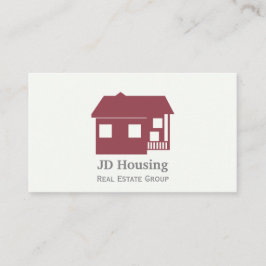 Mod Red White Classy Real Anwesen Geschäftskarten Visitenkarte