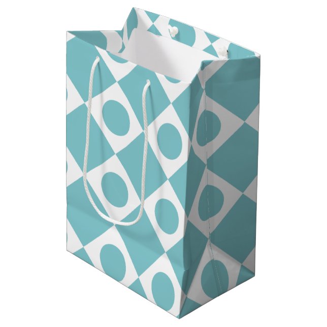 Mod Retro 60er SKy Mittlere Geschenktüte (Vorderseite Schrägansicht)