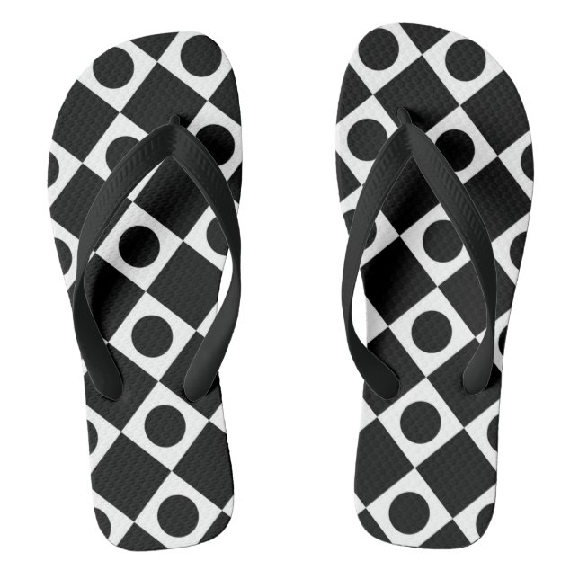 Mod Retro 60's Black Flip Flops (Fußbett)