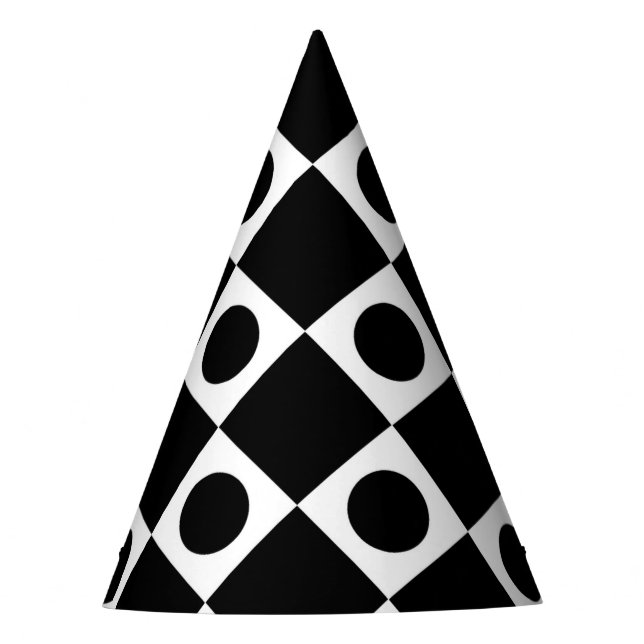 Mod Retro 60's Black Partyhütchen (Vorderseite)