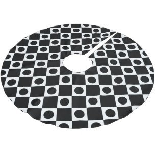 Mod Retro 60's Black Polyester Weihnachtsbaumdecke