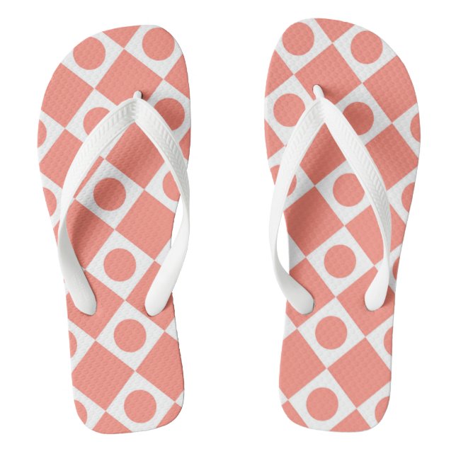 Mod Retro 60's Cantaloupe Flip Flops (Fußbett)