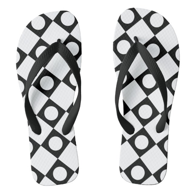 Mod Retro 60's White Flip Flops (Fußbett)