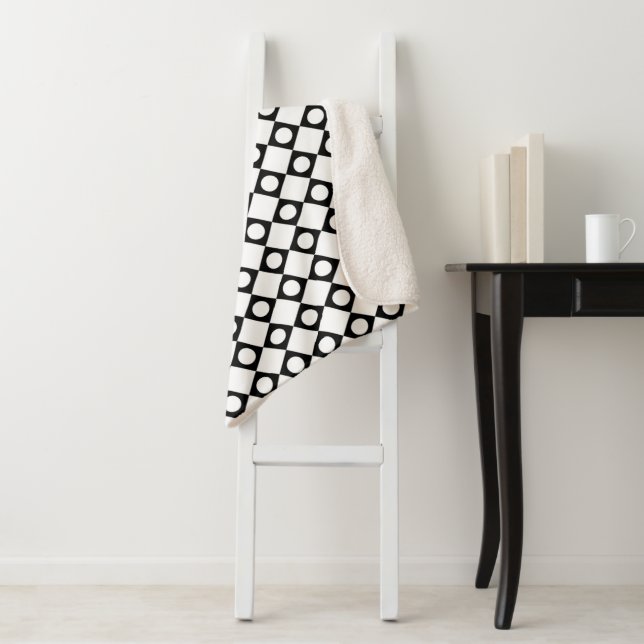 Mod Retro 60's White Sherpadecke (Beispiel)
