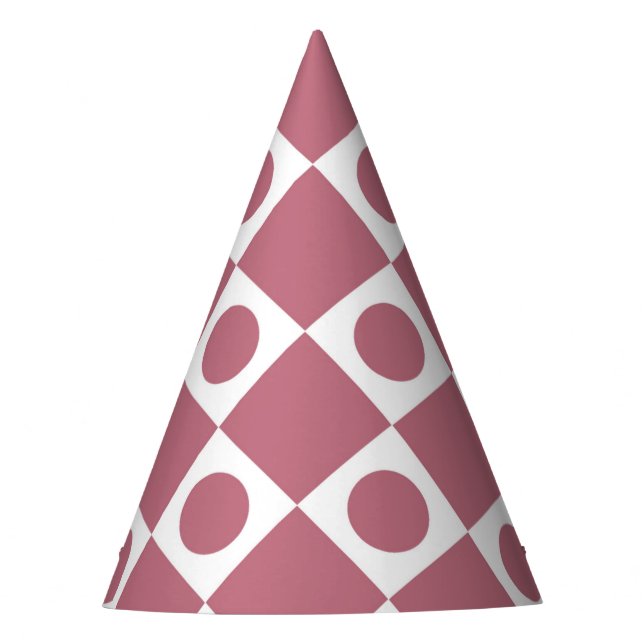 Mod Retro 60's Wildberry Partyhütchen (Vorderseite)