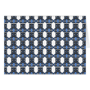 Mod Retro Blue Abstrakt Scarab Muster