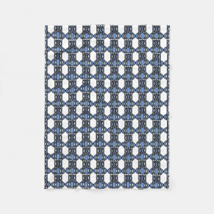 Mod Retro Blue Abstrakt Scarab Muster Fleecedecke