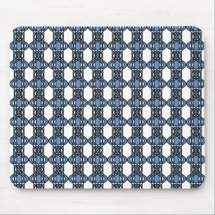 Mod Retro Blue Abstrakt Scarab Muster Mousepad
