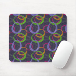 Mod Retro Circles Print Mousepad