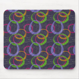 Mod Retro Circles Print Mousepad