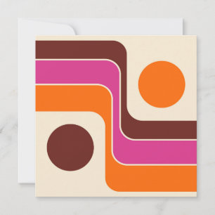 Mod Retro-Design im Stil der 1970er Jahre mit geom Einladung