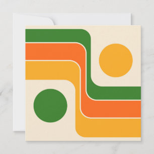 Mod Retro-Design im Stil der 1970er Jahre mit geom Einladung