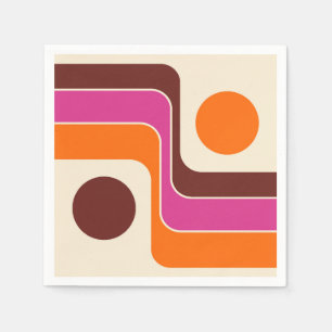 Mod Retro-Design im Stil der 1970er Jahre mit geom Serviette