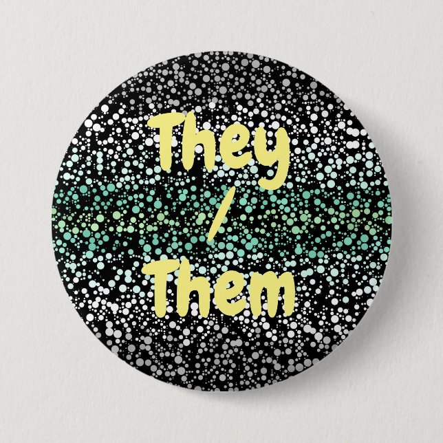 Mod Retro Quirky Groovy Boho Paragender Pride Button (Vorderseite)