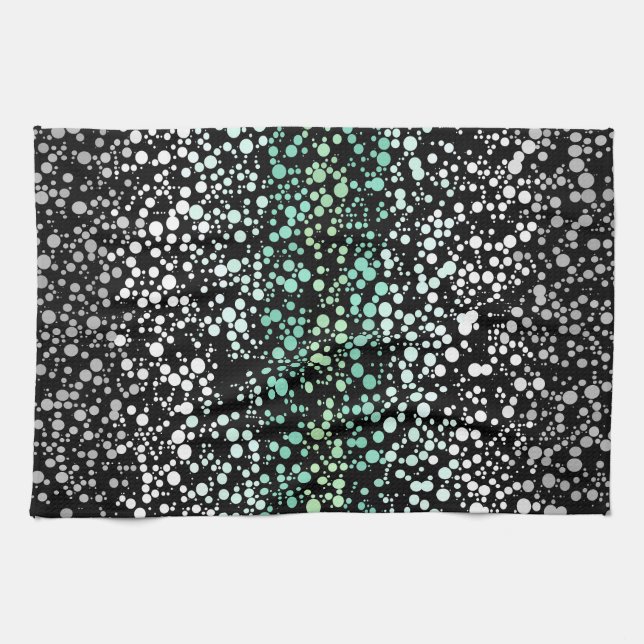 Mod Retro Quirky Groovy Boho Paragender Pride Geschirrtuch (Horizontal)