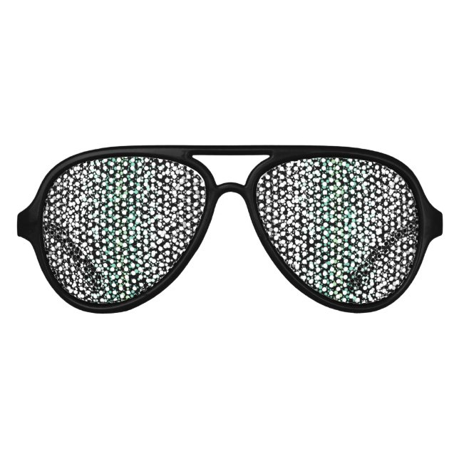 Mod Retro Quirky Groovy Boho Paragender Pride Partybrille (Vorderseite)