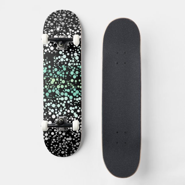 Mod Retro Quirky Groovy Boho Paragender Pride Skateboard (Vorderseite)