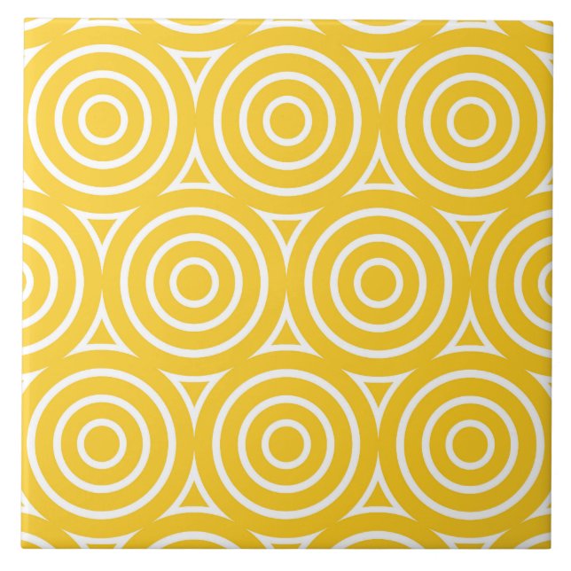 Mod Retro Style Geometric Design Fliese (Vorderseite)