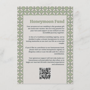 Mod Retro Wedding Olive Green Begleitkarte