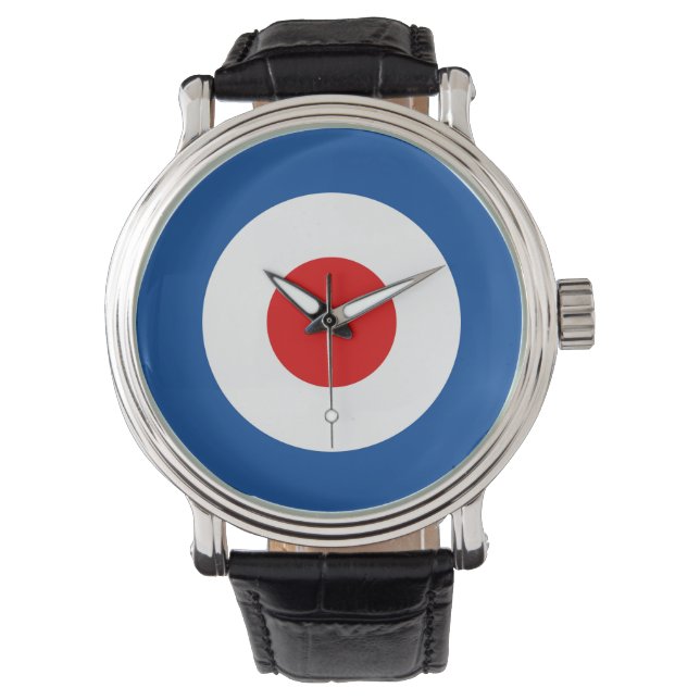 Mod Roundel Leather Band Watch Armbanduhr (Vorderseite)