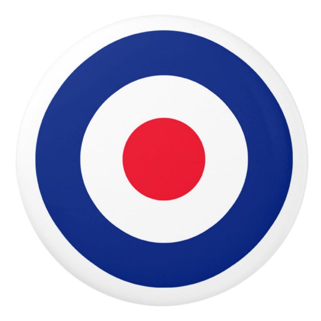 Mod Roundel Target Keramikknauf (Vorderseite)
