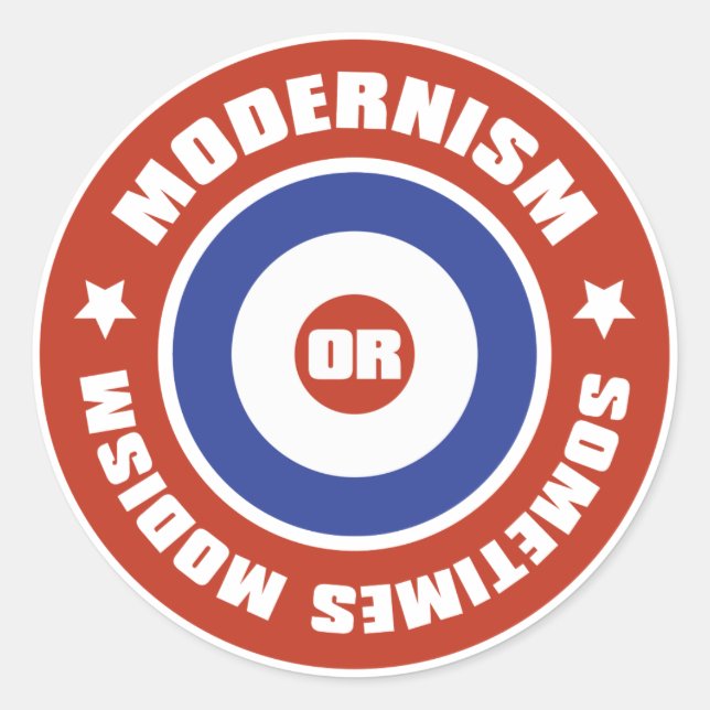 Mod Runder Aufkleber (Vorderseite)