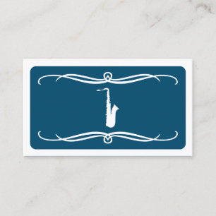 Mod Saxophon (farblich anpassbare Visitenkarte) Visitenkarte