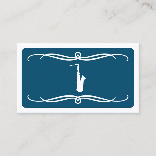 Mod Saxophon (farblich anpassbare Visitenkarte) Visitenkarte (Vorderseite)