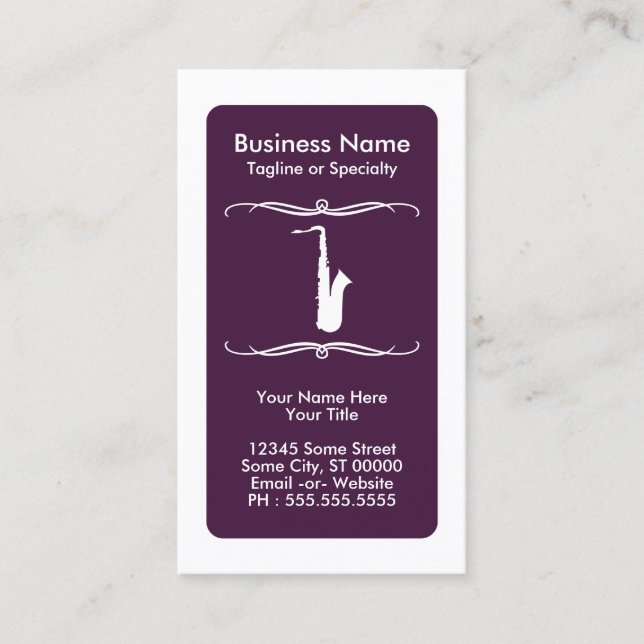 Mod Saxophon Treuekarte (Vorderseite)