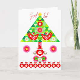Mod Scandi Holiday Bird Card Feiertagskarte