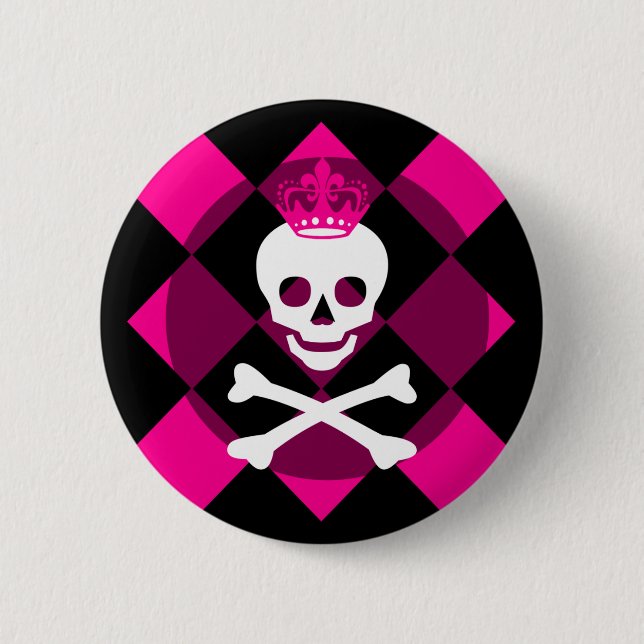 Mod-Schädel Pinz Button (Vorderseite)