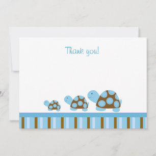 Mod Schildkröten (blau) Flat Danke, dass Sie Notiz Mitteilungskarte