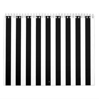 Mod-Schwarzweiss-Streifen-Muster Kalender