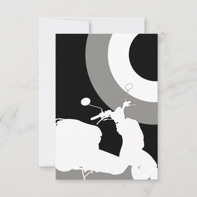 Mod Scooter-RSVP-Karte RSVP Karte (Vorderseite)