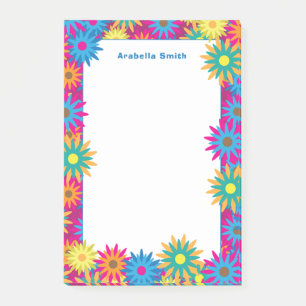 Mod Sixties Seventies Blume Power Hippie Post-it Klebezettel