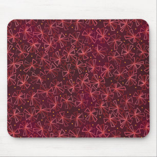 Mod Sternexplosion Maroon und Pink Mouse Pad Mousepad