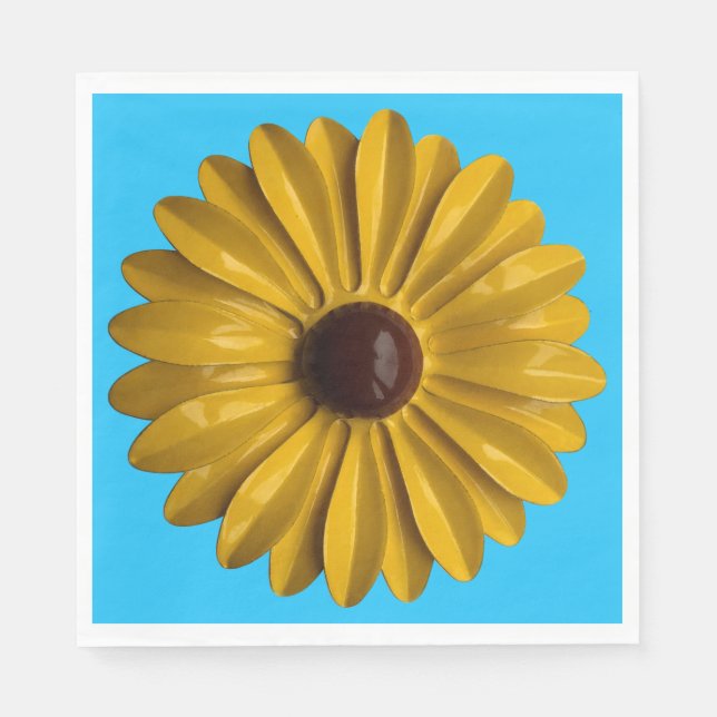 MOD Sunflower Blume Brooch - Blumengarten Serviette (Vorderseite)