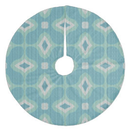 Mod Sweater Pattern der 1960er Jahre - Mute Aqua u Fleece Weihnachtsbaumdecke