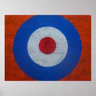 Mod Target mit Scooter Hintergrund Poster