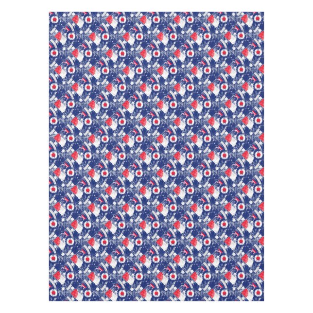Mod Target Mod Australia Ziel Grunge Roundel Tischdecke (Vorderseite)