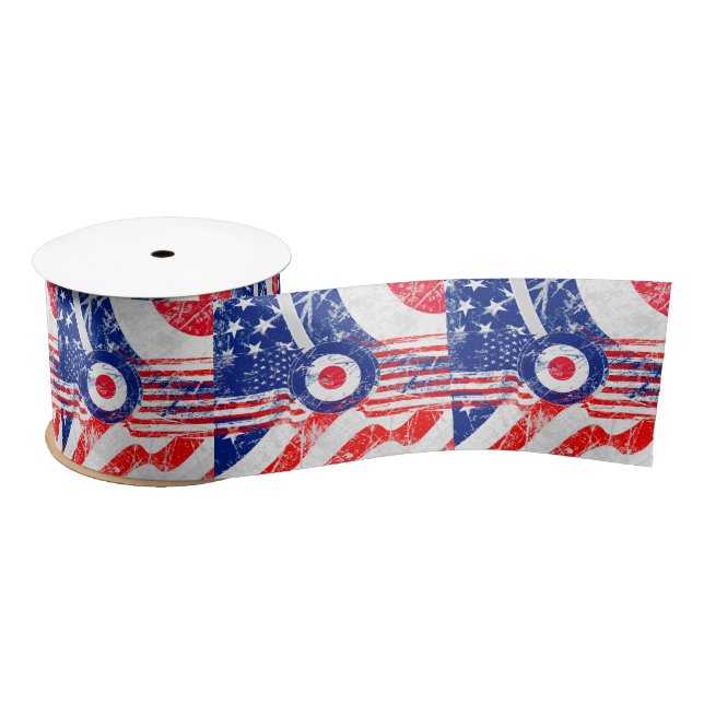 Mod Target Mod USA Target Grunge Roundel Satinband (Spule)
