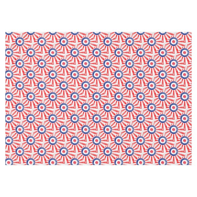 Mod Target Mod USA Target Grunge Roundel Tischdecke (Vorderseite (Horizontal))