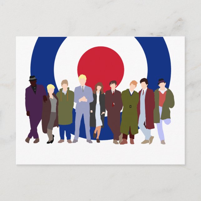 Mod Target scooterity Postcard Postkarte (Vorderseite)