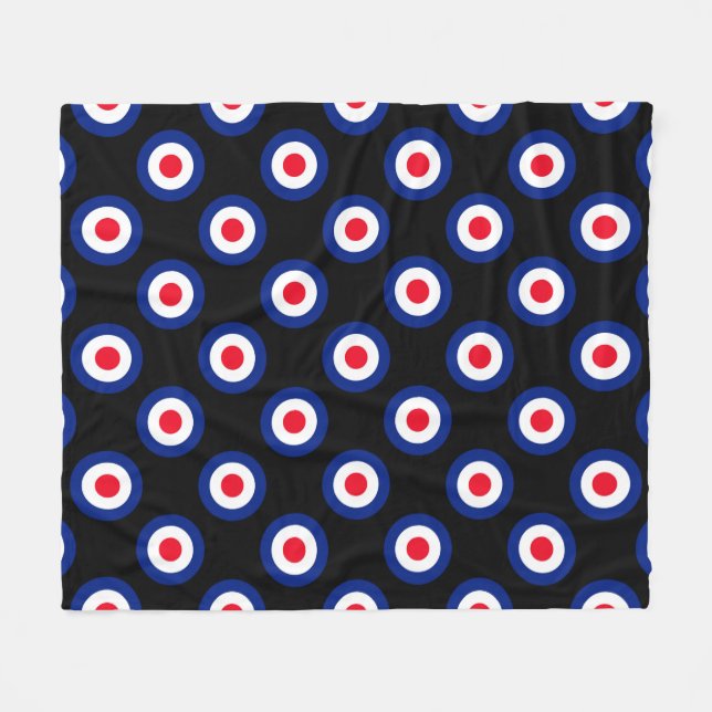 MOD Targets Roundel auf Schachbretts Fleecedecke (Vorderseite (Horizontal))